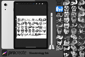 Vintage Skull Set 1 Procreate Brush