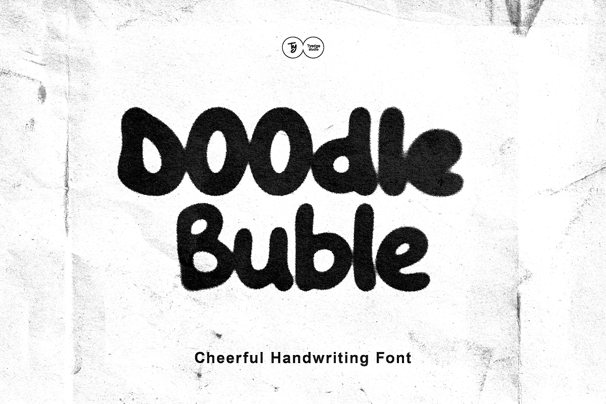 Doodle Bubble Cheerful Display Font, a Handwritten Font by Tyedge Studio (Photo 1 of 7)