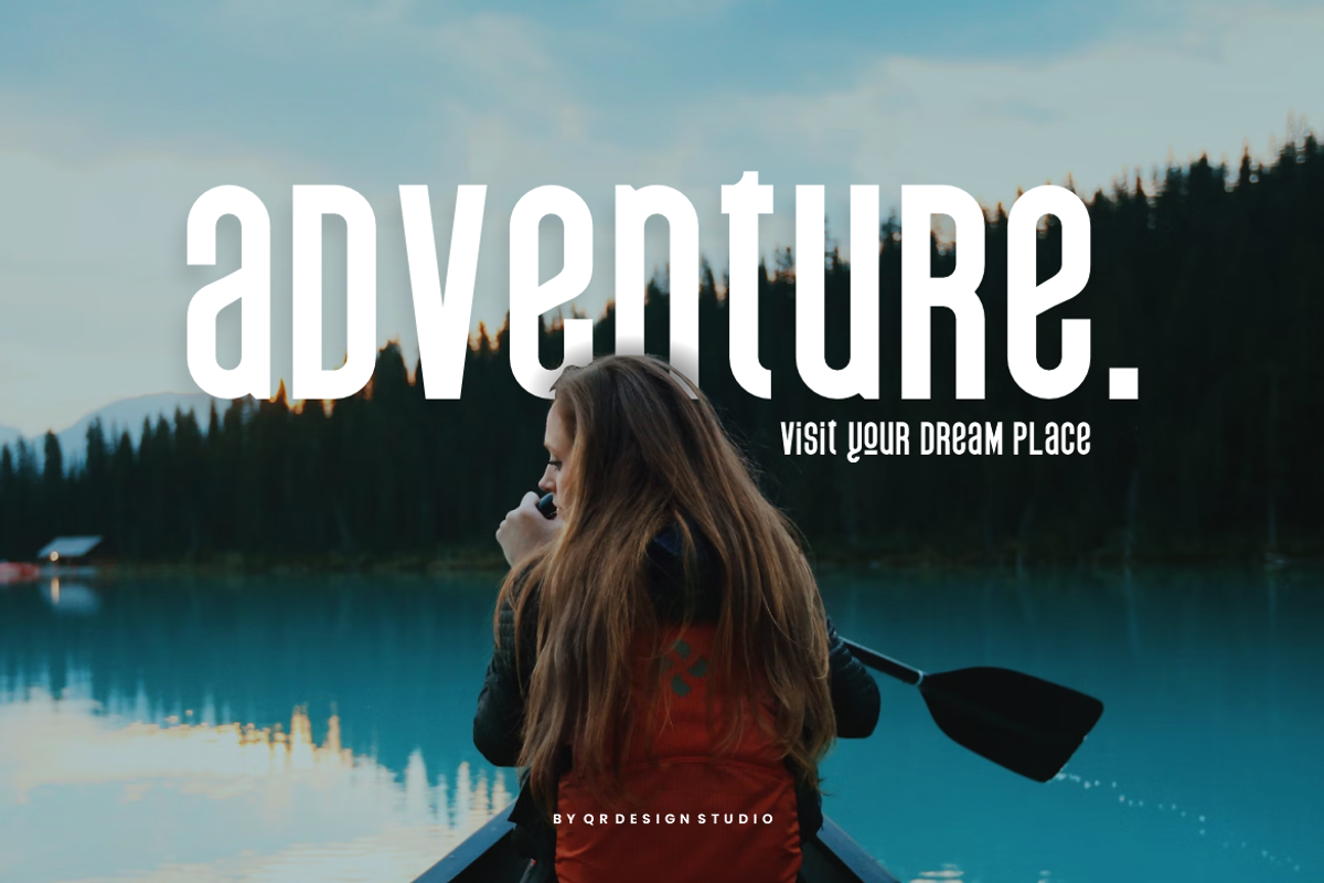 Ranguna - Travel & Adventure Font, a Sans Serif Font by QR Design Studio (Photo 2 of 9)