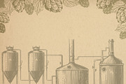 Vintage brewery. Alcohol production., a Food Illustration by bioraven (Thumbnail 15 of 15)