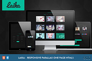 Laika Responsive One Page Portfolio, a Landing Page Template by CoralixThemes (Thumbnail 1 of 5)