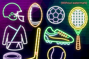 Neon Sports Clipart PNG, a Sport Illustration by Lenninator Digital (Thumbnail 5 of 6)