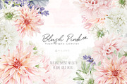 BlushPink Watercolor Floral Clipart, an Illustration by May • SHO (Thumbnail 1 of 15)