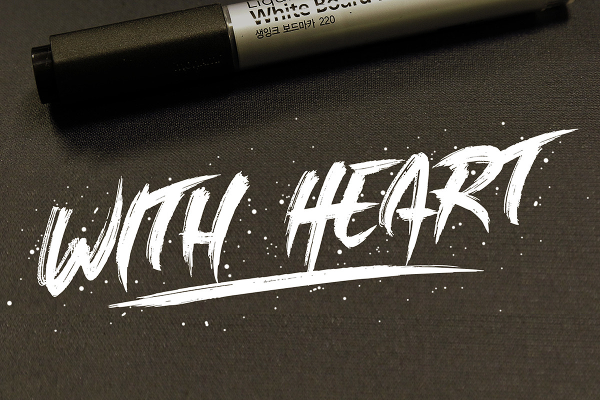 SALE! SINGLE FIGHTER / Brush Font preview 3