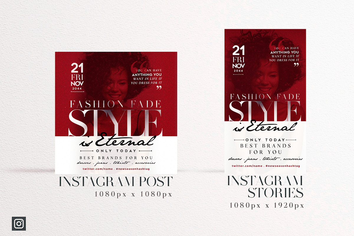 Style Is Eternal - Social Media Pack, a Social Media Template by Touringxx Creative Studio (Photo 3 of 8)