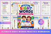 Sight Words Practice Workbook, a Stationery Template by Designmela01 (Thumbnail 1 of 12)