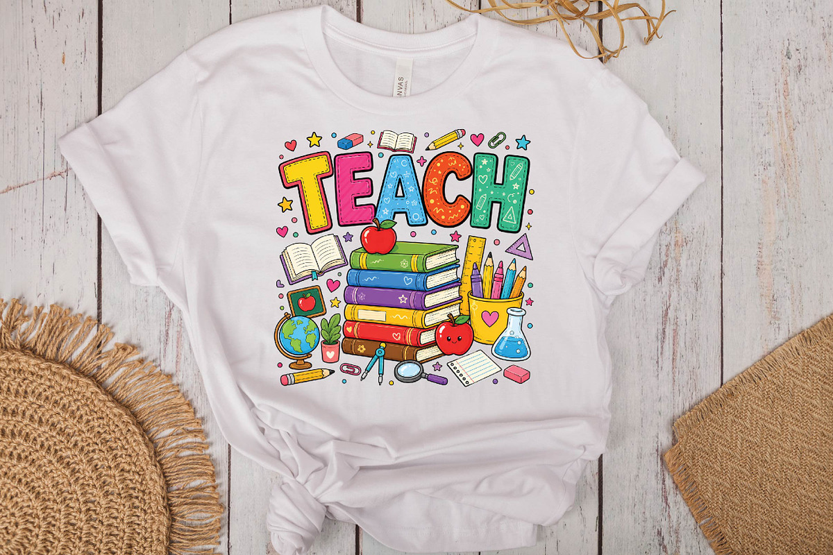 Teacher Sublimation Design PNG, a Seasonal Illustration by DreamPrint404 (Photo 4 of 6)