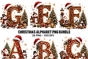 Christmas Alphabet Bundle, Vintage H, a Seasonal Illustration by Coco Bloom (Thumbnail 1 of 3)