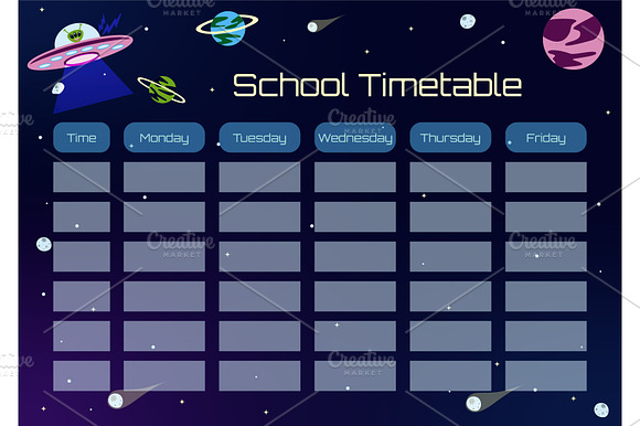 School Timetable for Space Lovers preview 3