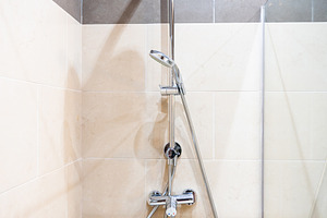Glass shower walk in cabin, a Technology Photo by Maria Kray