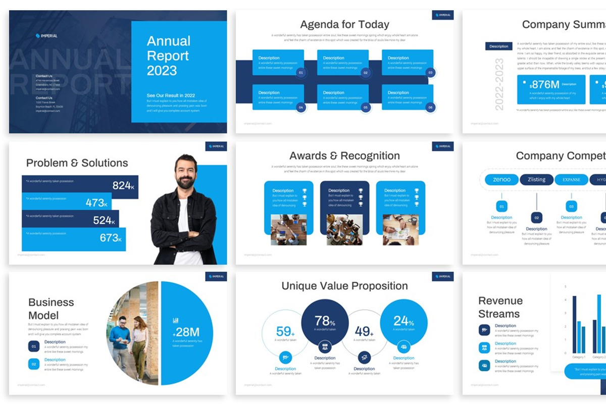 Imperial Annual Report Google Slides, a Presentation Template by SlideFactory (Photo 2 of 4)