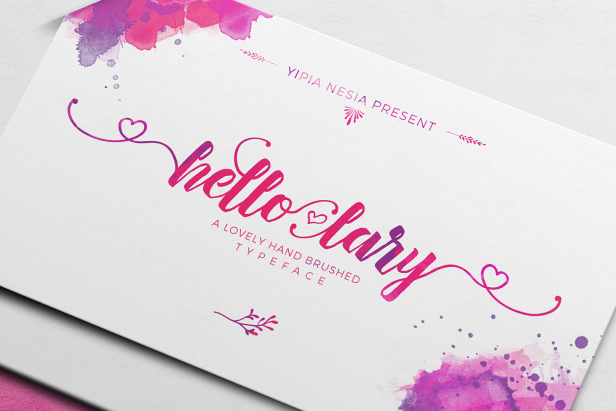 Hello Lary - Cursive Font
