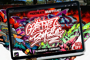 PROCREATE GRAFFITI BOMBING (SALE), a Brush Add-On by danusetyaji