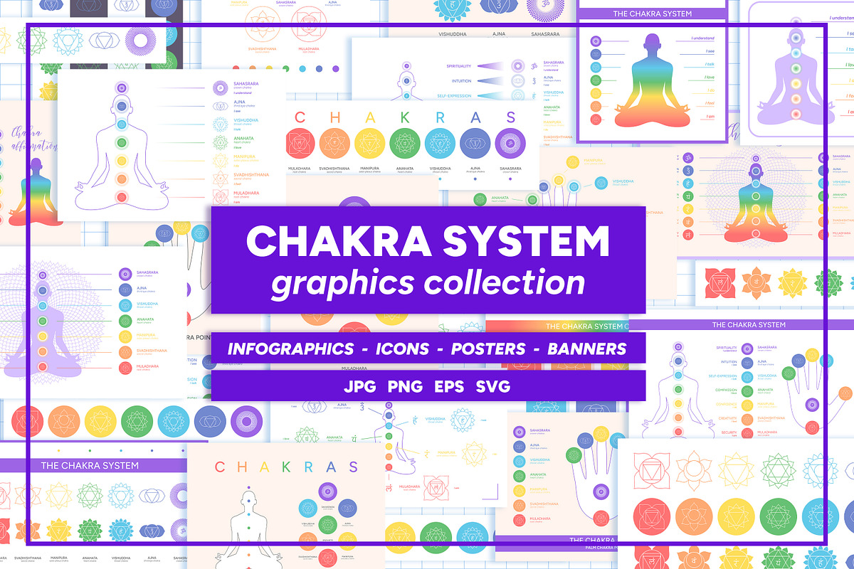 CHAKRA SYSTEM graphics collection, a Healthcare Illustration by LiiaLonn Studio (Photo 1 of 6)
