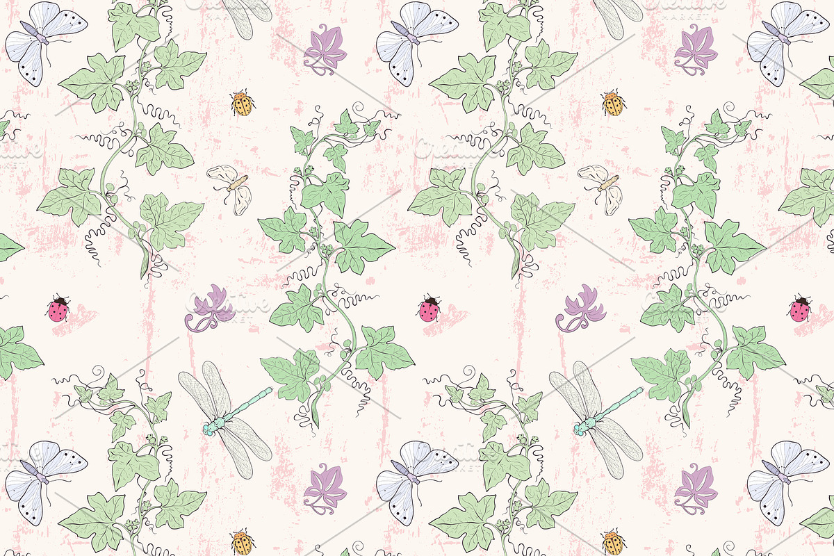 10 Grapevine seamless patterns, a Pattern Graphic by YvY (Photo 7 of 12)