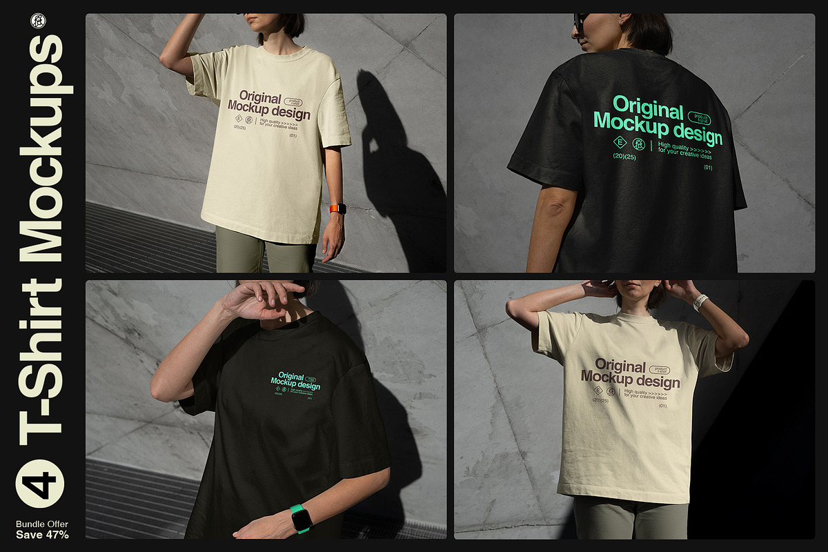 T-Shirt Mockup Bundle – 4 Scenes, a Shirt Mockup by eezo (Photo 1 of 14)