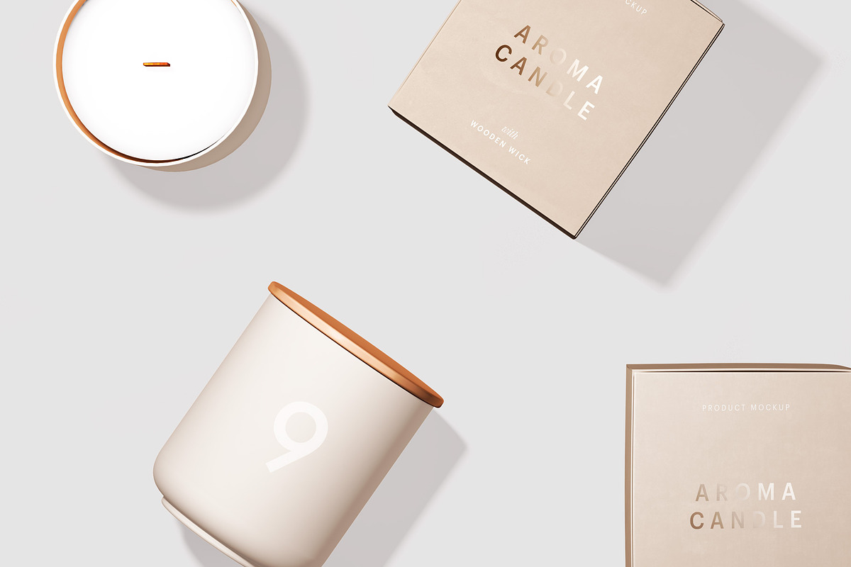 Candle Glass Package Mockup Set, a Household Mockup by GraphicWave (Photo 13 of 13)
