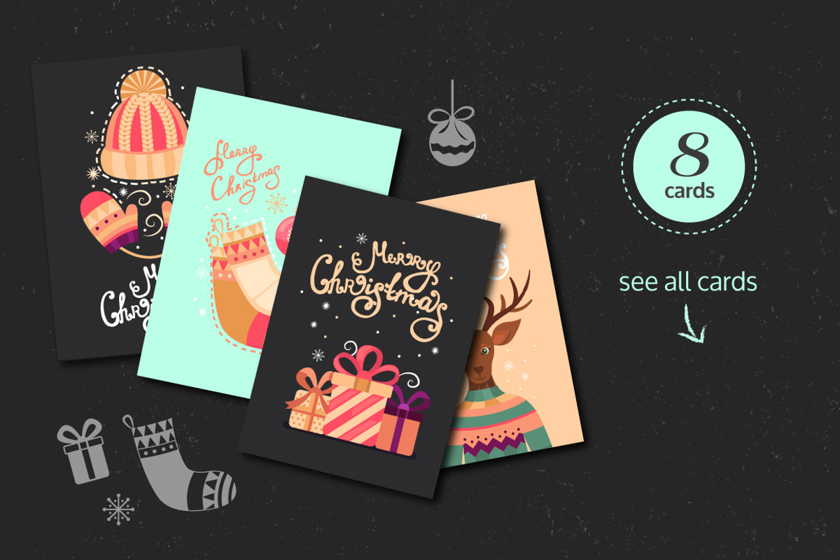 Christmas card, illustration,pattern, an Illustration by Dasha Efremova (Photo 2 of 5)