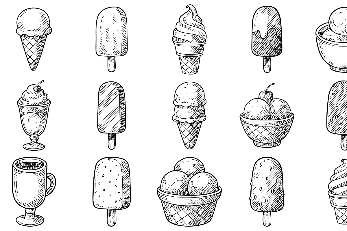 Ice Cream Dessert Set, an Object Graphic by nikagraphic (Photo 3 of 3)