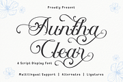 Auntha Clear | Script Font, a Script Font by twinstd (Thumbnail 1 of 13)