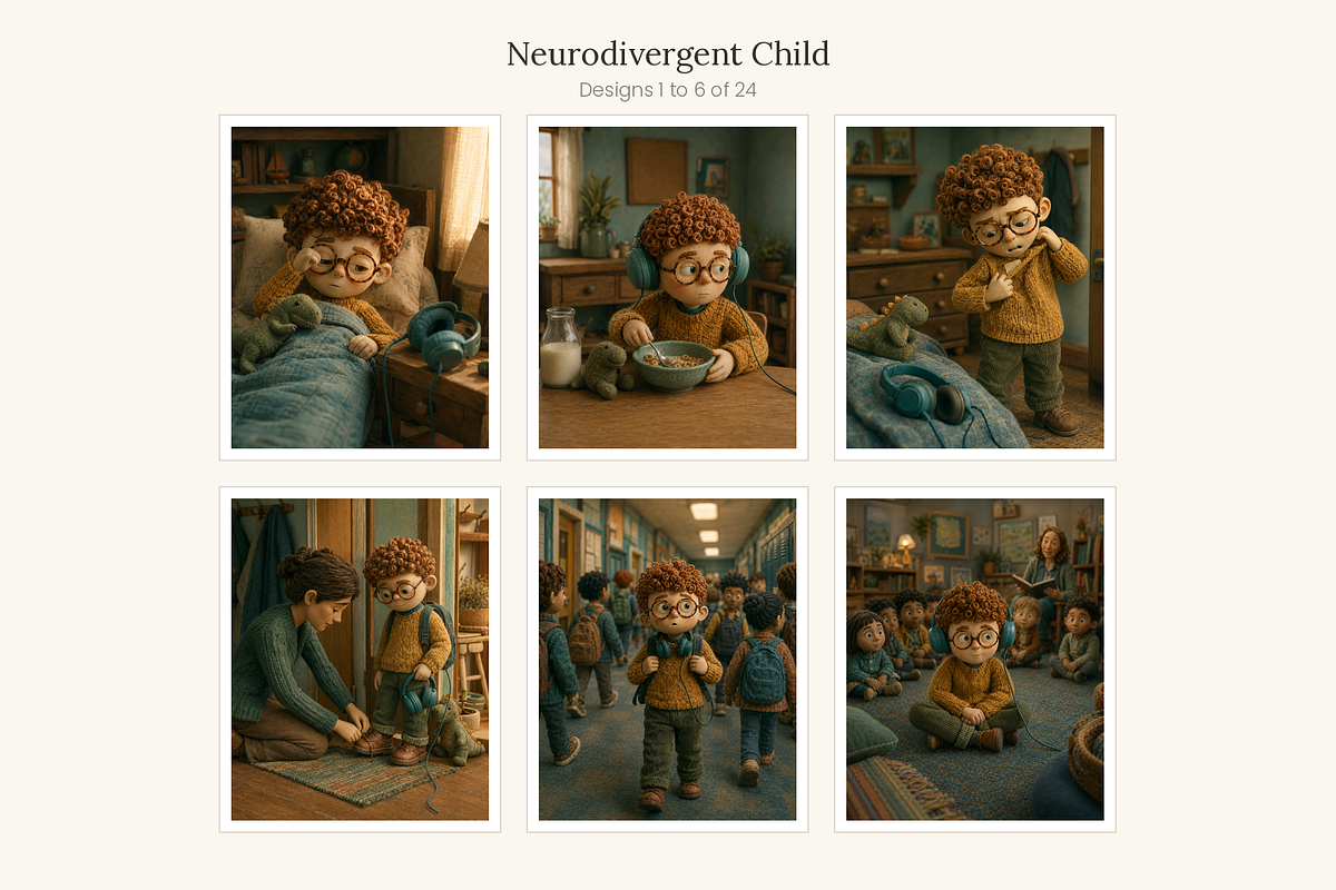 Neurodivergent Child Illustrations, a Person Illustration by LanternkinStudio (Photo 6 of 13)