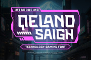 Qeland Saigh Technology Gaming Font, a Handwritten Font by trabaskriya (Thumbnail 1 of 10)
