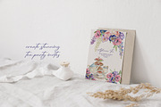 Wisteria Tea Party Watercolor, a Decorative Illustration by Catch the Dream Art (Thumbnail 2 of 13)