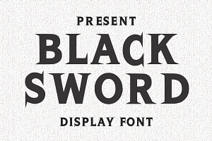 Black Sword, a Font by Fourteen Letter