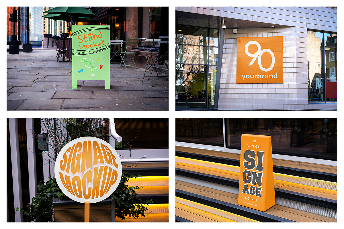 Signage Mockups vol.6 - Sign Mockups, a Mockup by MockupForest (Photo 4 of 8)