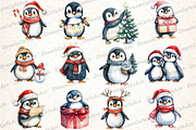 Winter Penguin Christmas Penguin, an Illustration by DreamCafeArt (Thumbnail 3 of 5)