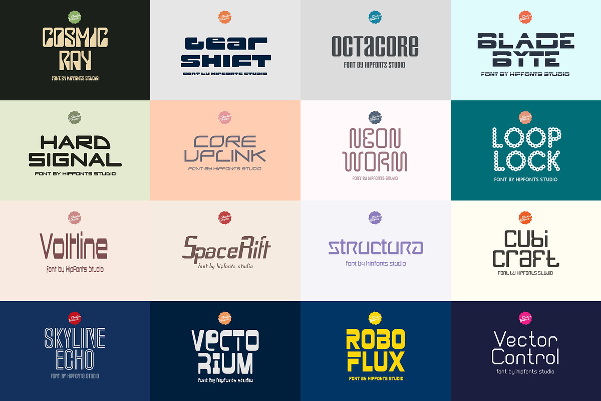 Robotics Font Bundle - 55 Fonts!, a Sans Serif Font by HipFonts (Photo 12 of 15)