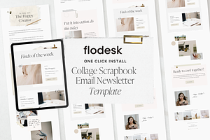 Flodesk Collage Email News Template, an Email Template by Tabitha Emma