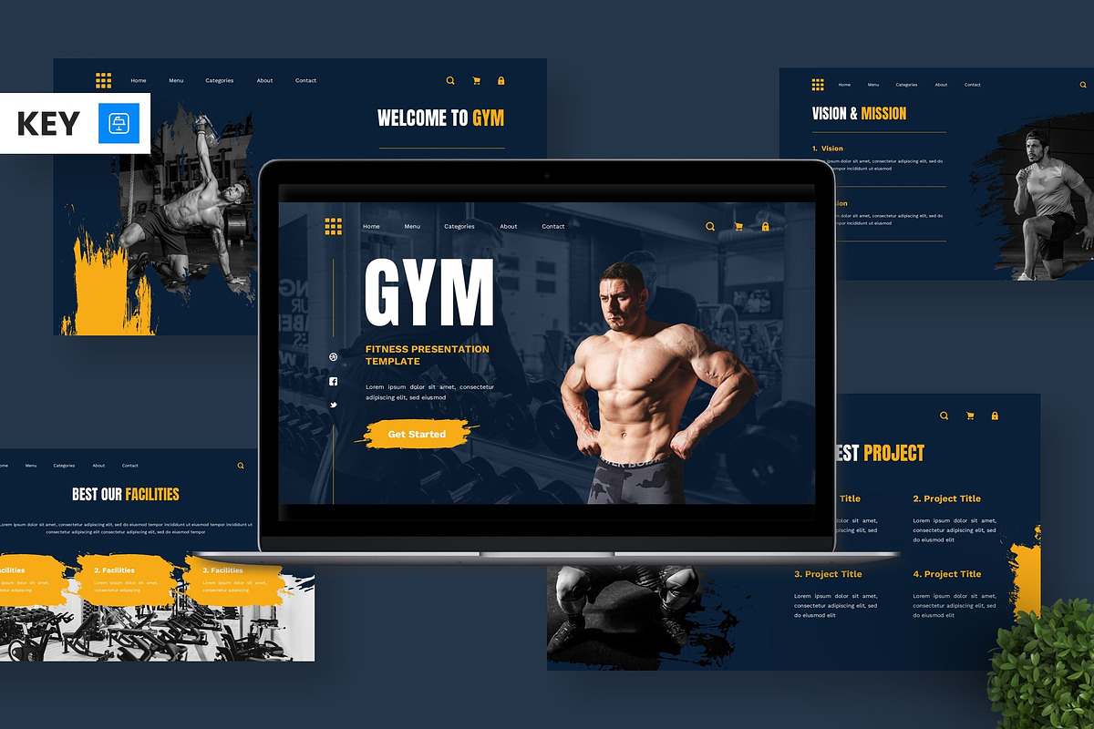 Gym - Fitness Keynote, a Presentation Template by Deepslide Studio (Photo 1 of 6)