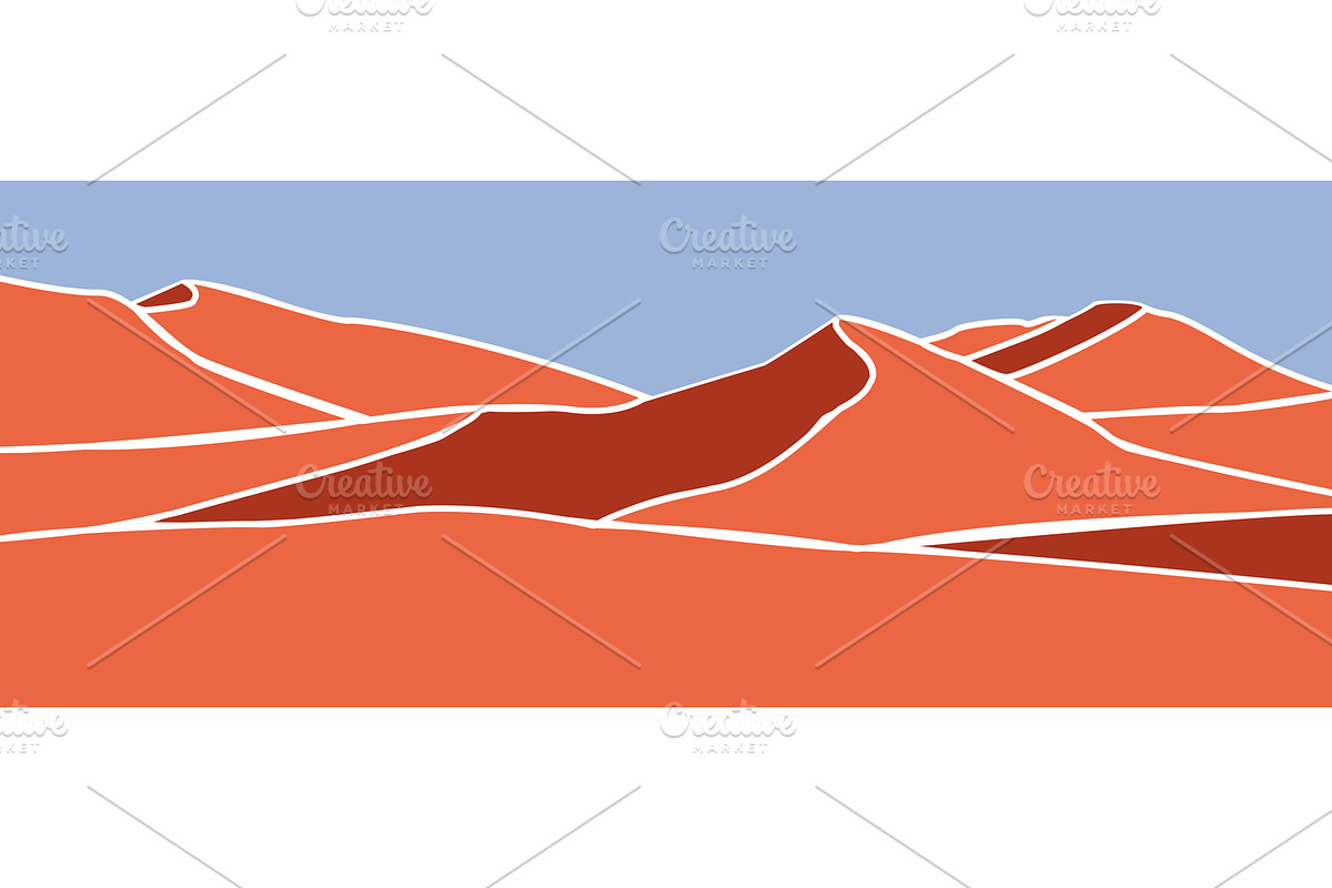 The natural landscape of the desert, a Decorative Illustration by RODINA (Photo 1 of 3)