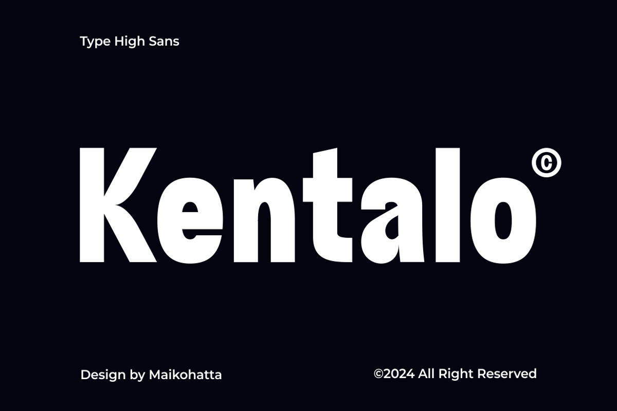 Kentalo - Modern Sans Serif Font, a Sans Serif Font by MaikoHatta (Photo 1 of 7)