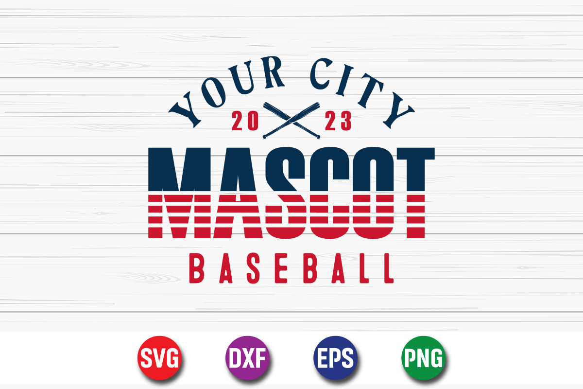 Your City Mascot Baseball SVG Design, an Object Graphic by SVGCuteShop (Photo 1 of 3)