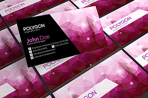 Purple Polygonal Business Card