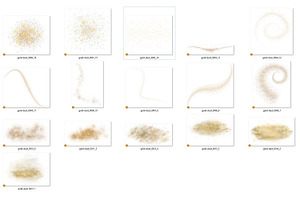 Gold Dust Clipart Overlays