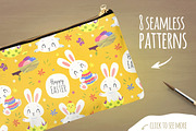Happy Easter Cartoon Set, an Animal Illustration by SunnyWS (Thumbnail 3 of 4)