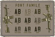 Militarist Font And Graphics, a Blackletter Font by VozzyStock (Thumbnail 4 of 10)
