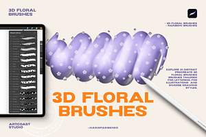 Procreate 3D Floral Brushes