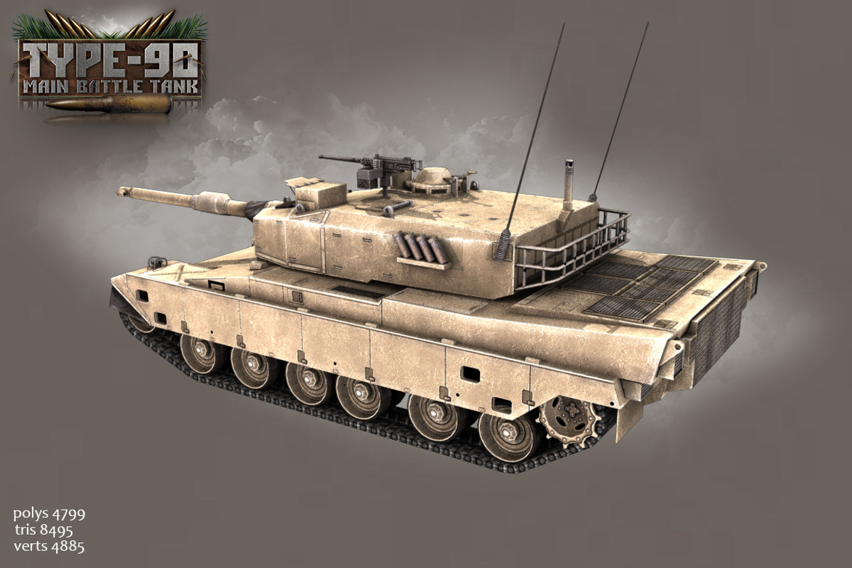 Type-90 Main Battle Tank, a Cars & Vehicle 3D Model by Beatheart Creative Studio (Photo 3 of 14)