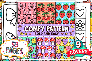 Comfy Patterns Bold Easy Coloring, a Pattern Graphic by Coco Bloom