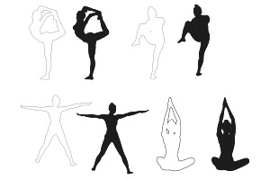 Yoga Pose Figures Set 1 Procreate