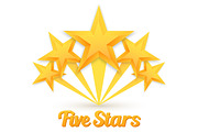 Rating Gold Stars Icon Set, an Object Graphic by RaZZeRs (Thumbnail 1 of 2)