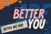 Mental Health -  Rough Display Brush, a Font by Gassstype (Thumbnail 3 of 8)
