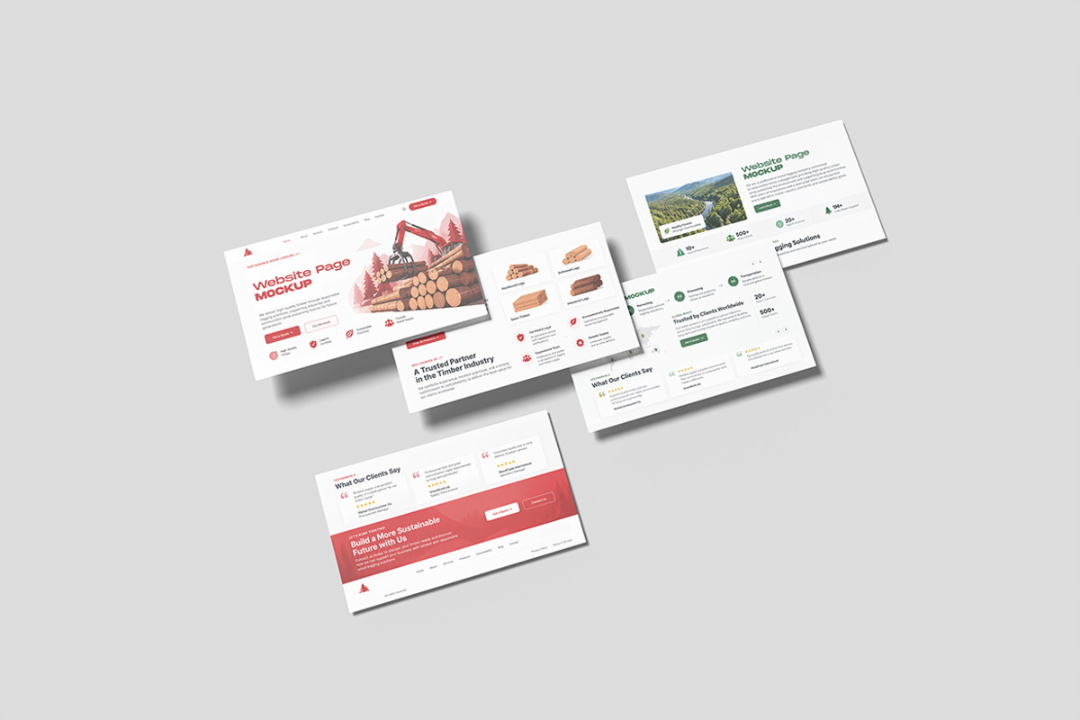 Clean Website Pages Mockup, a Mac Mockup by My Code Std (Photo 5 of 5)