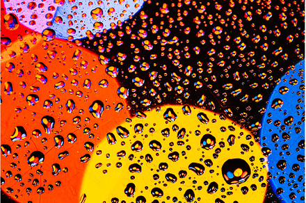 Water Drops Rain Blue Glass, an Abstract Photo by Our Amazing World