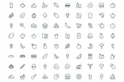 540 Food Line Icons, an Outline Icon by Vectors Market (Thumbnail 2 of 7)