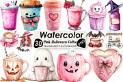 Pink Coquette Halloween Coffee, an Illustration by Black Bird Studio (Thumbnail 1 of 6)